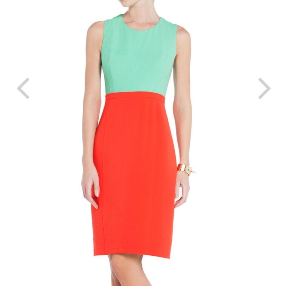 BCBG MAXAZRIA Blaire Color-Blocked Sheath Dress